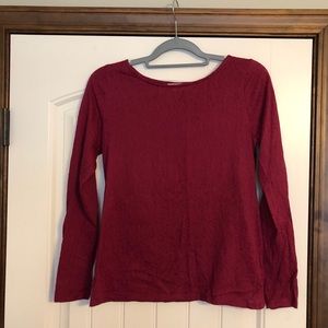 Maroon lace LOFT top